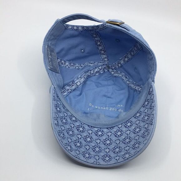 Life Is Good Light Blue and Pink Patch Embroidered Hat Baseball Cap - Picture 11 of 16